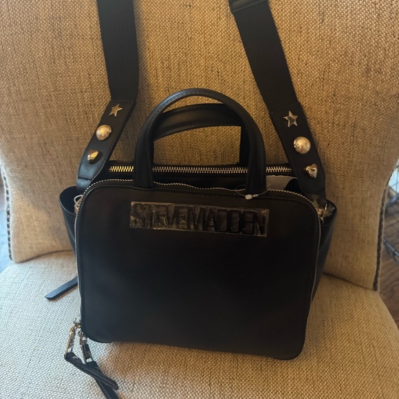Steve Madden Black bag with silver details